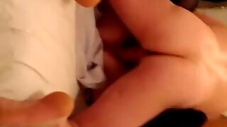 Guy fucks my cream from her pussy