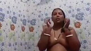 Housewife bathing